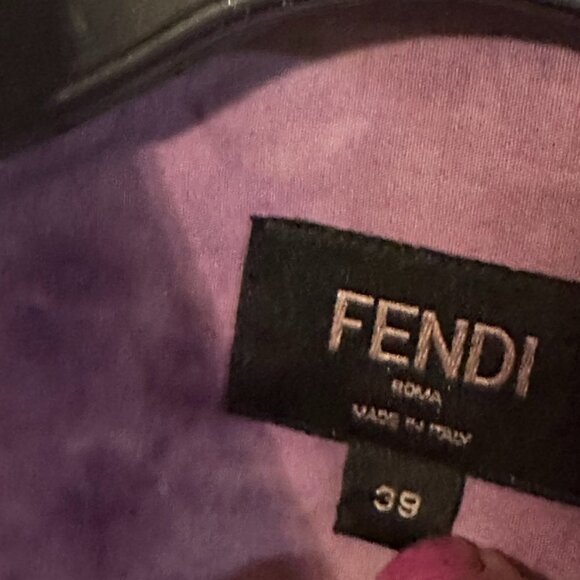 Fendi Purple Shirt Mans Tie Dye Button up Size Small Long Sleeve Cotton Couture - Picture 2 of 10